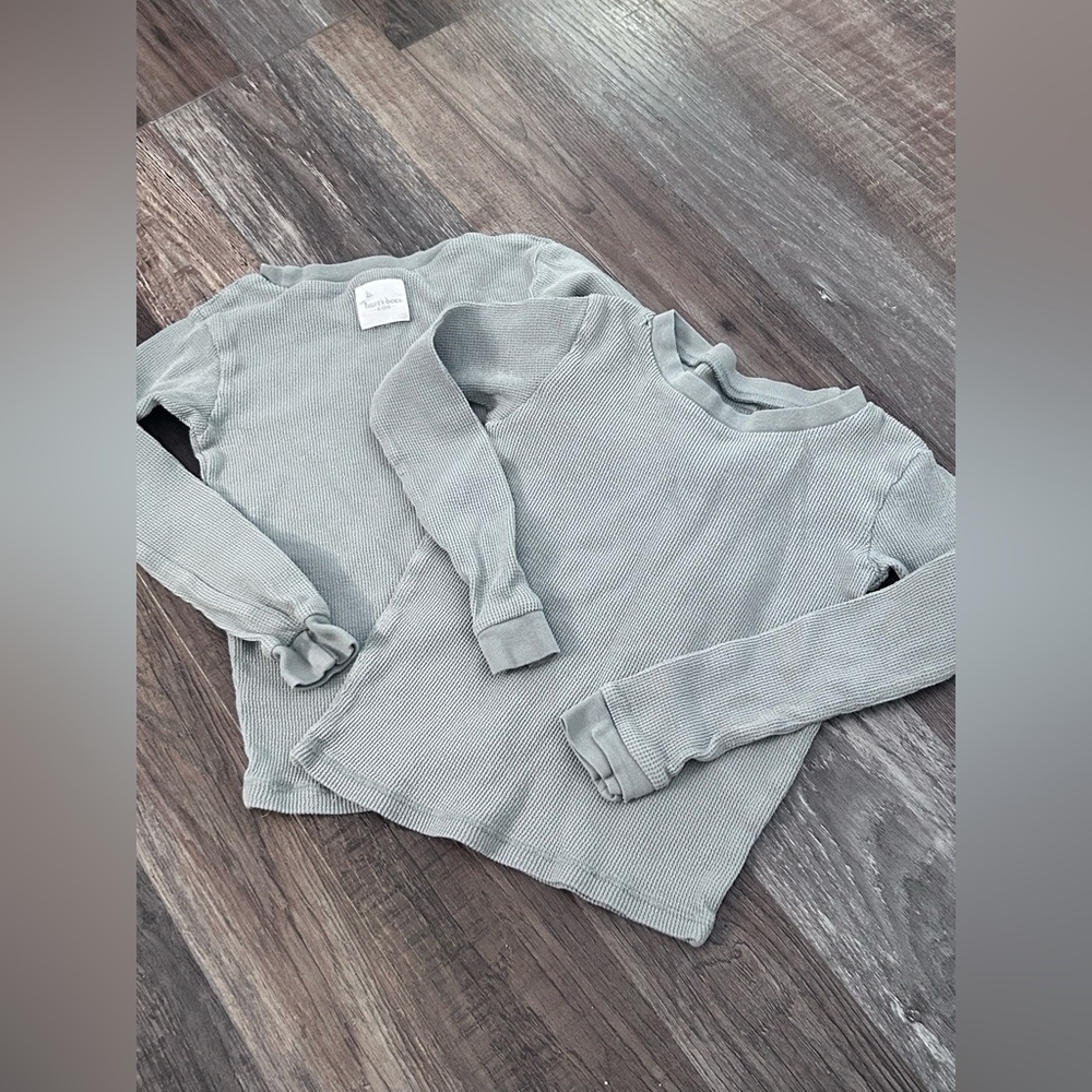2 Burt's Bees kids Solid Thermal Organic Baby Long-Sleeve Tee 134